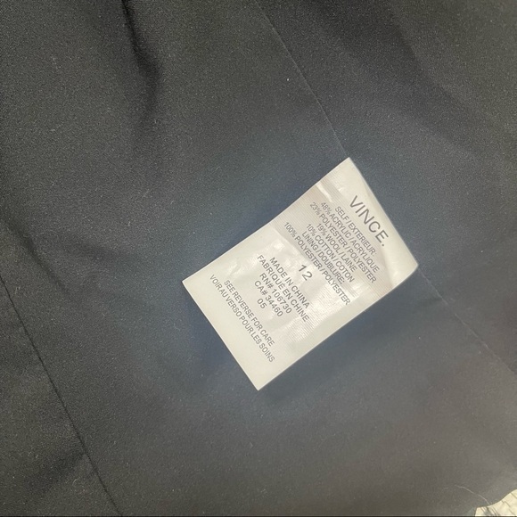 Vince Frayed Edge Jacket Blazer‎ Black & White Wool - Picture 10 of 11